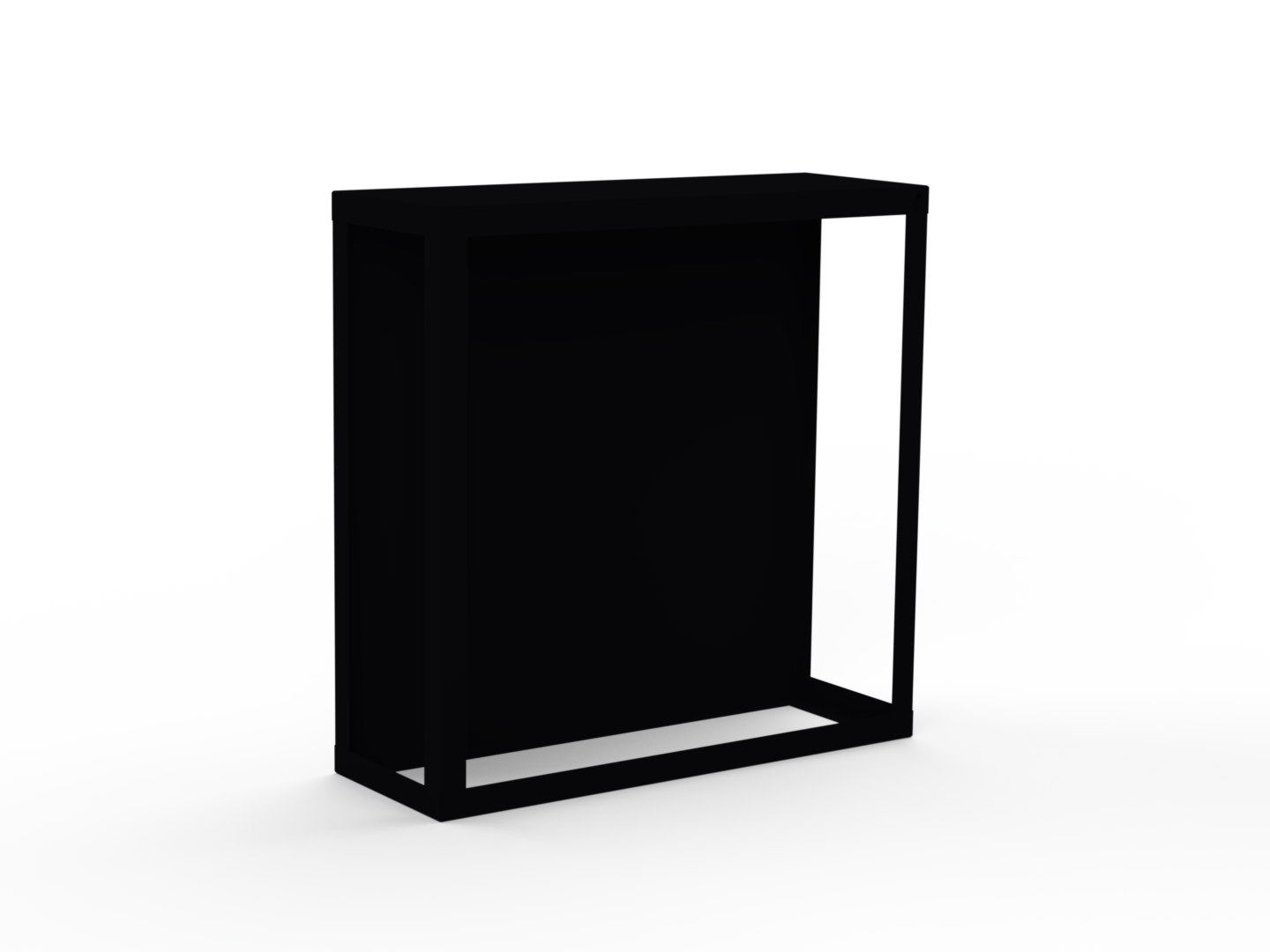 Kaminholzregal pulverbeschichtet RAL9005 mit Rückwand