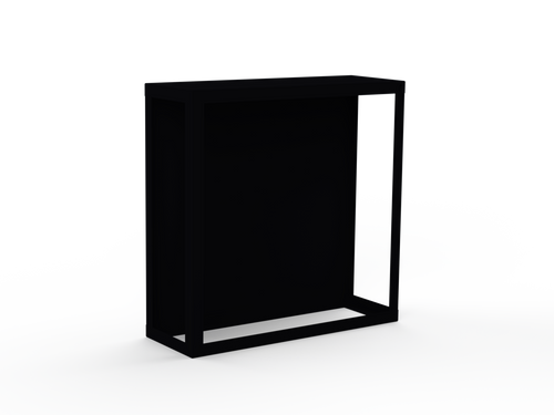 Kaminholzregal pulverbeschichtet RAL9005 mit Rückwand