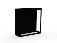 Kaminholzregal pulverbeschichtet RAL9005 mit Rückwand - Variante