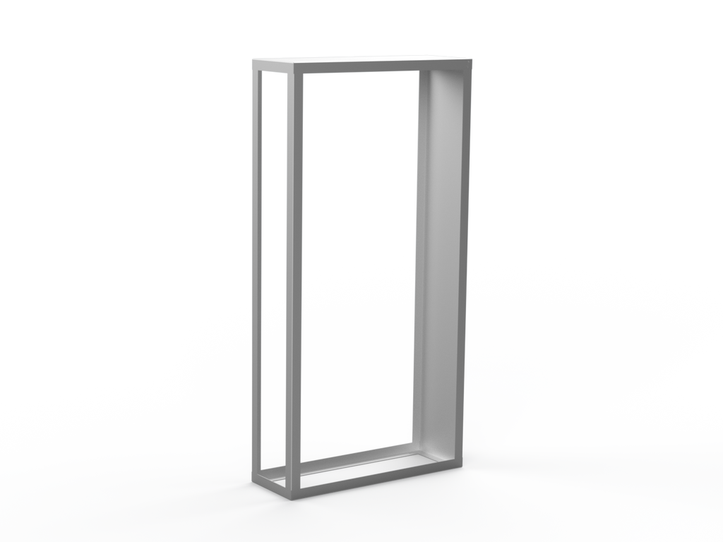 Kaminholzregal - gebürsteter Edelstahl - Rechte Seitenwand