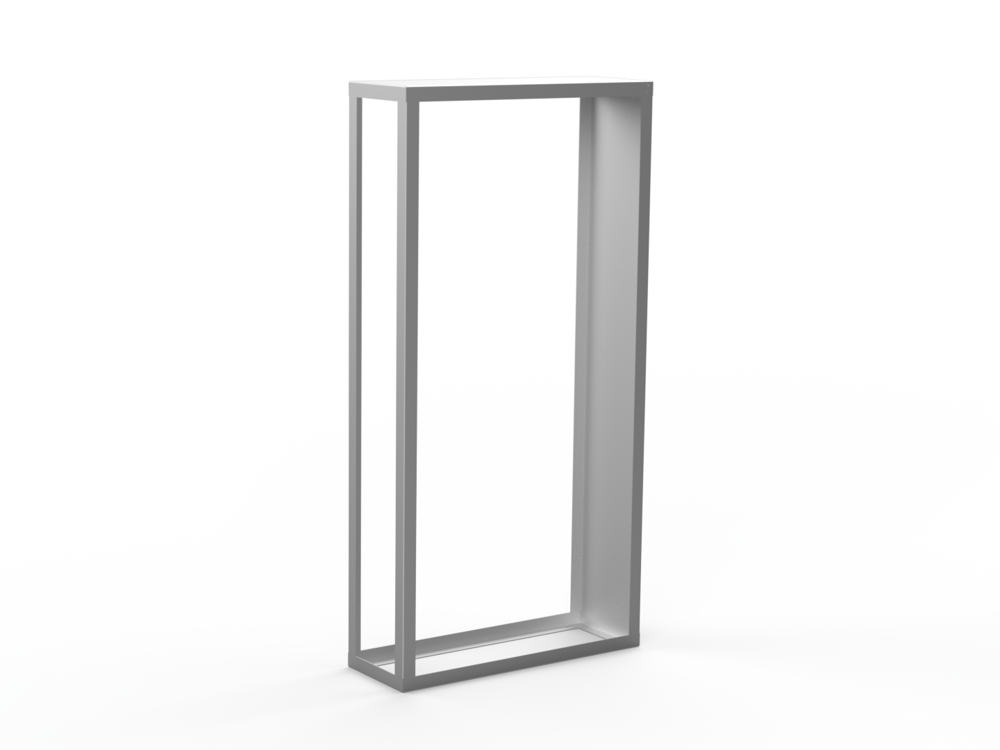 Kaminholzregal - gebürsteter Edelstahl - Rechte Seitenwand