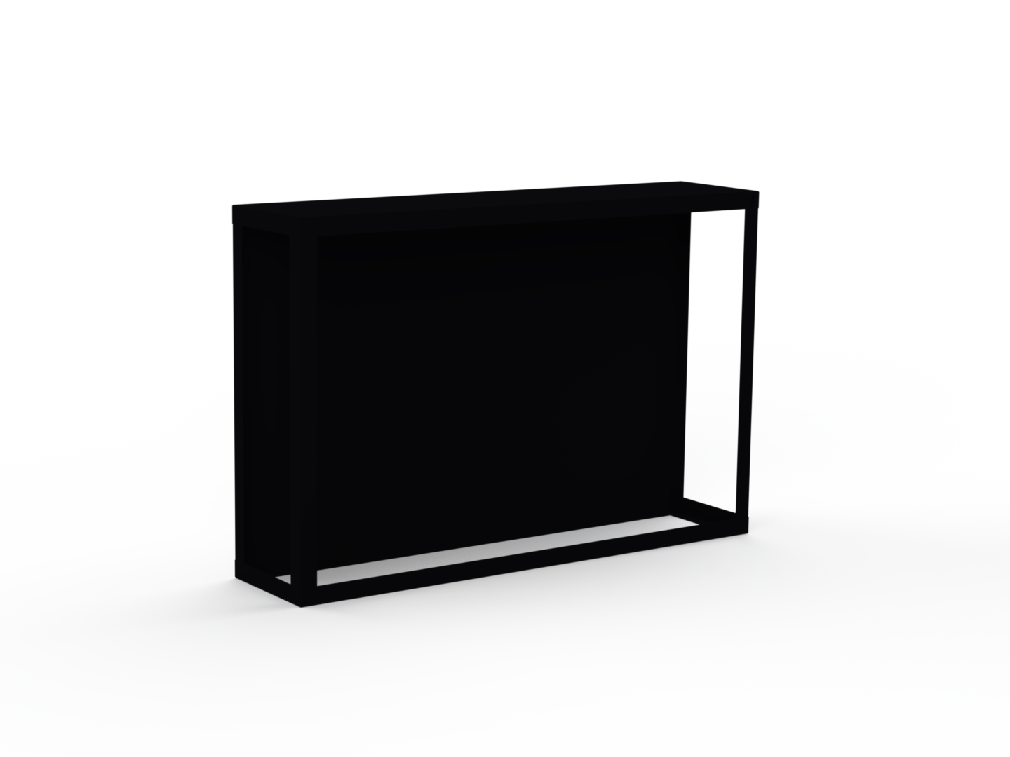 Kaminholzregal pulverbeschichtet RAL9005 mit Rückwand