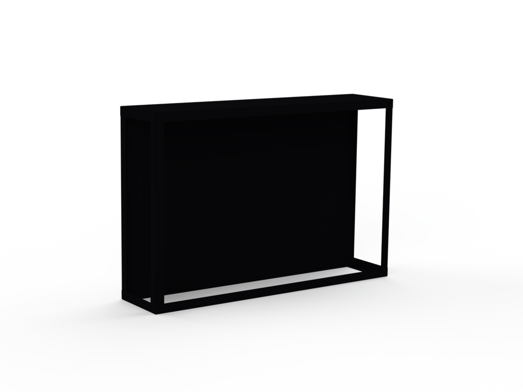 Kaminholzregal pulverbeschichtet RAL9005 mit Rückwand - Variante