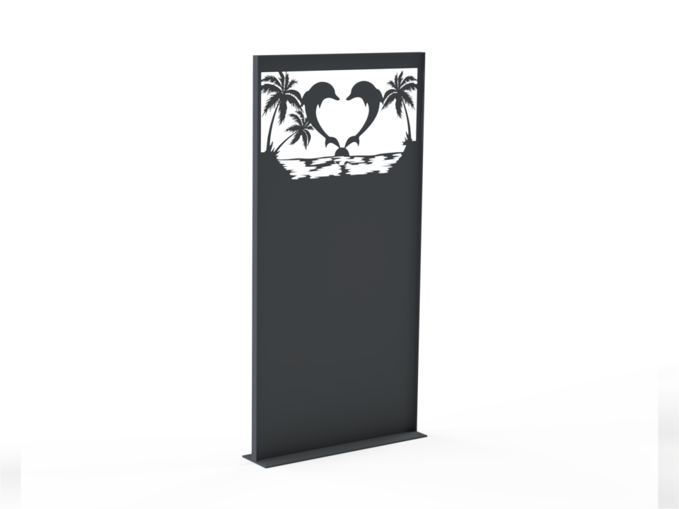 Sichtschutzwand Delfin Palme