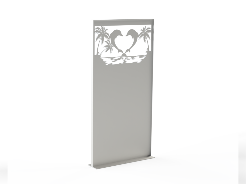 Sichtschutzwand Delfin Palme