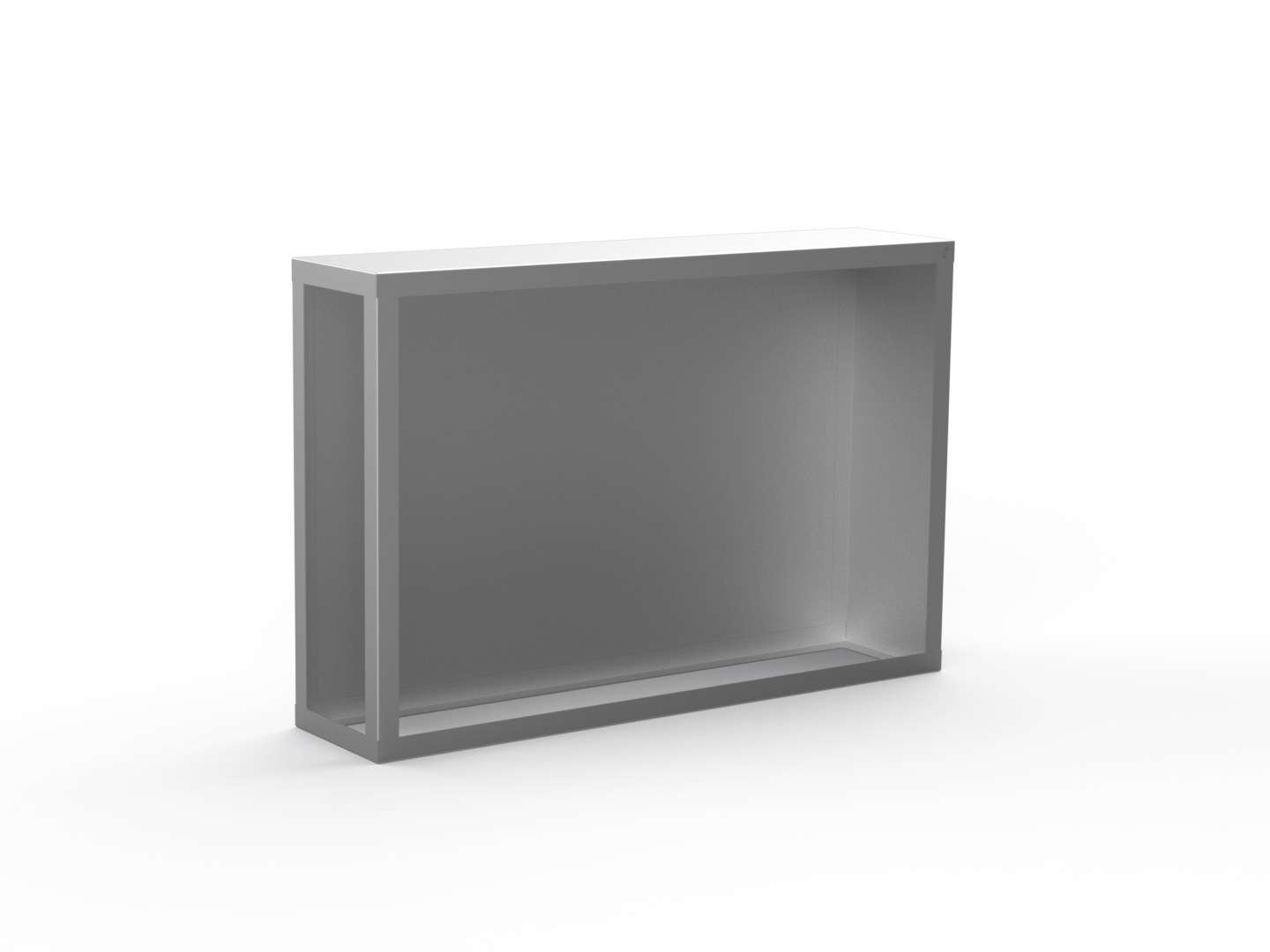 Kaminholzregal CNS gebürstet mit Rückwand und Seitenwand rechts - Variante