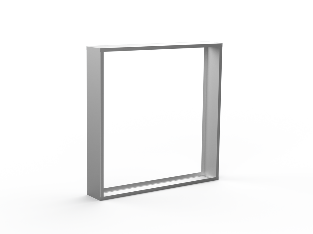 Kaminholzregal CNS gebürstet mit Seitenwand links/rechts - Variante