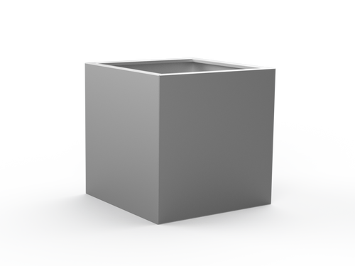 Hochbeet - gebürsteter Edelstahl - mit Abschlusskante