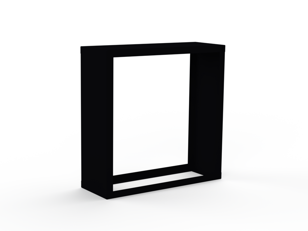 Kaminholzregal CNS 9005 mit Seitenwand links rechts - Variante