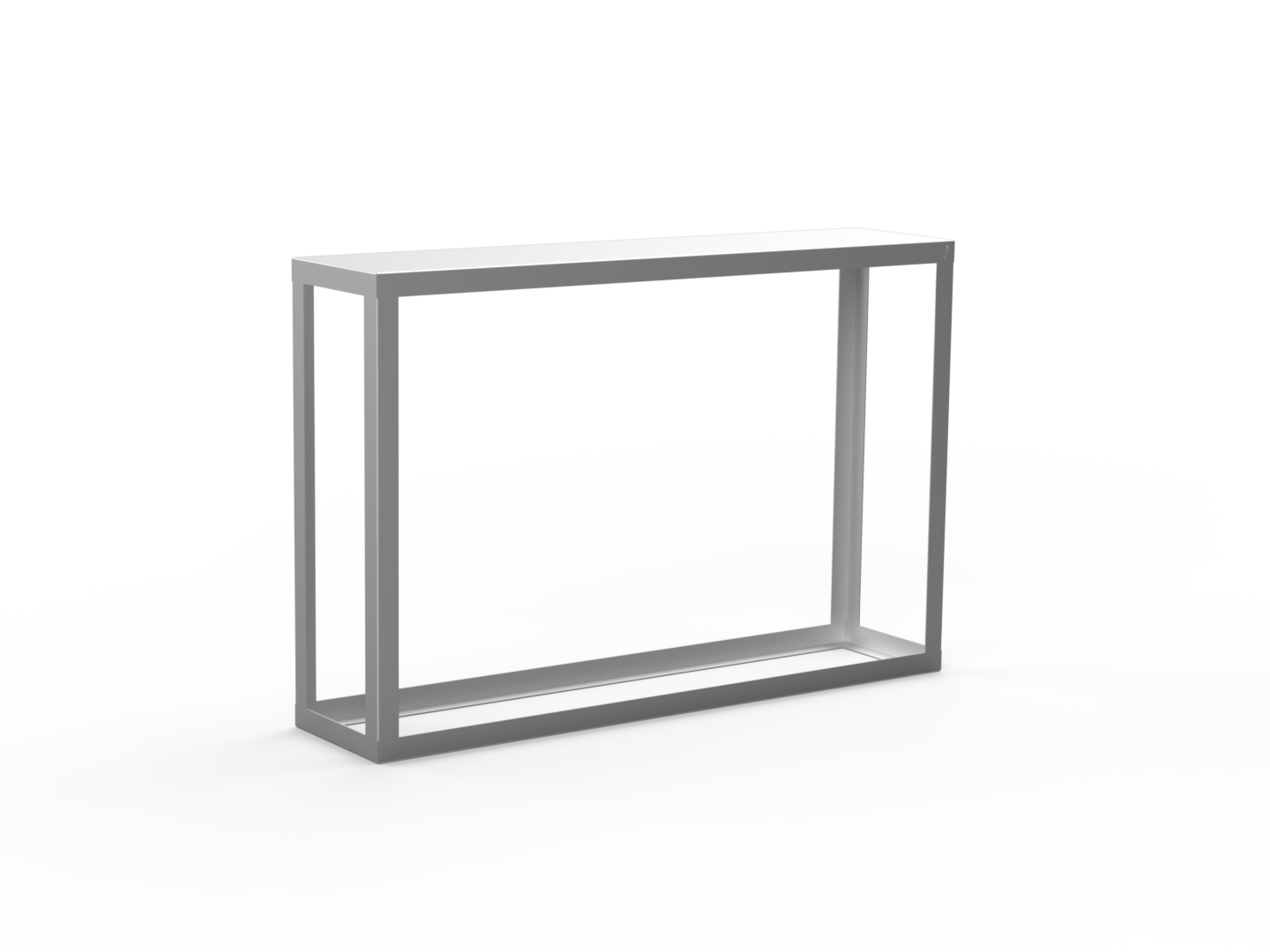 Kaminholzregal - gebürsteter Edelstahl - Offen