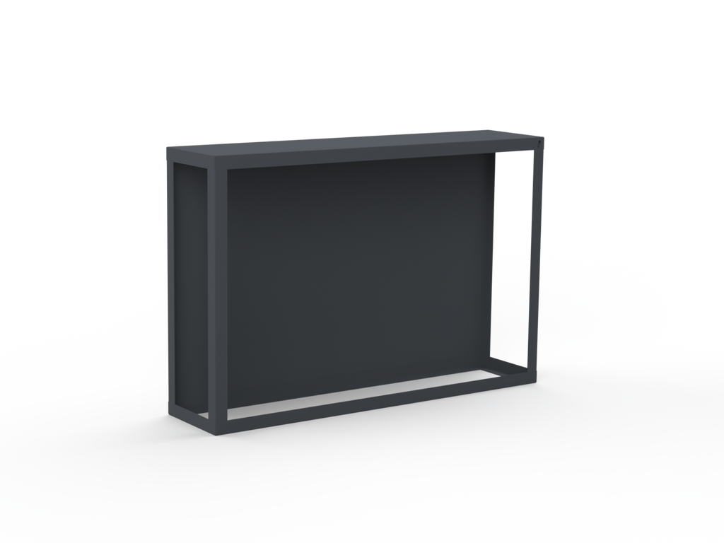 Kaminholzregal - Lichtgrau matt - Rückwand