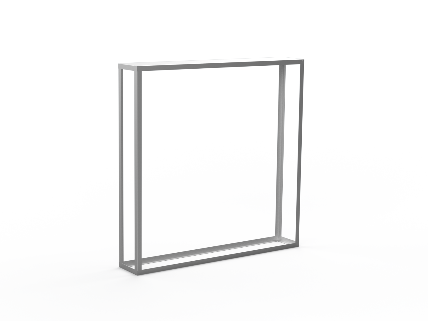 Kaminholzregal - gebürsteter Edelstahl - Offen