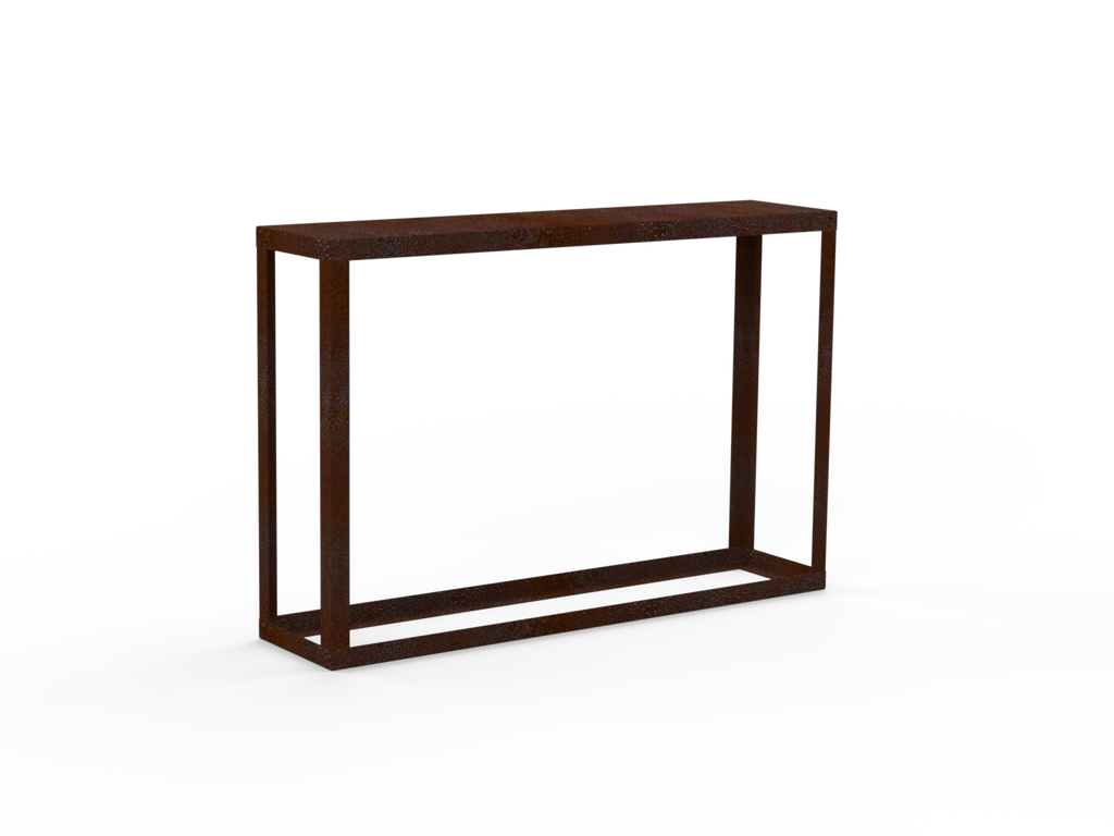 Kaminholzregal Edelrost offen - Variante