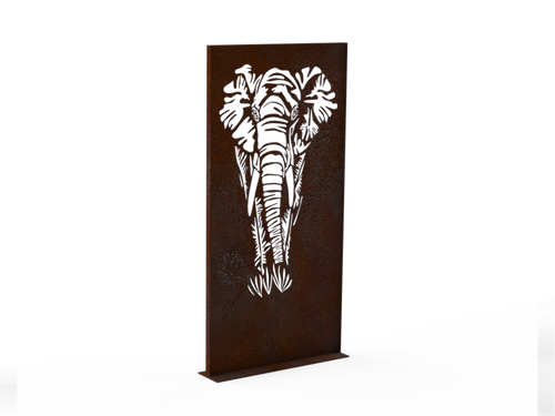 Sichtschutzwand - Motiv Elefant