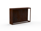 Kaminholzregal - natürliche Rostpatina - Rückwand+Seitenwand links - Variante
