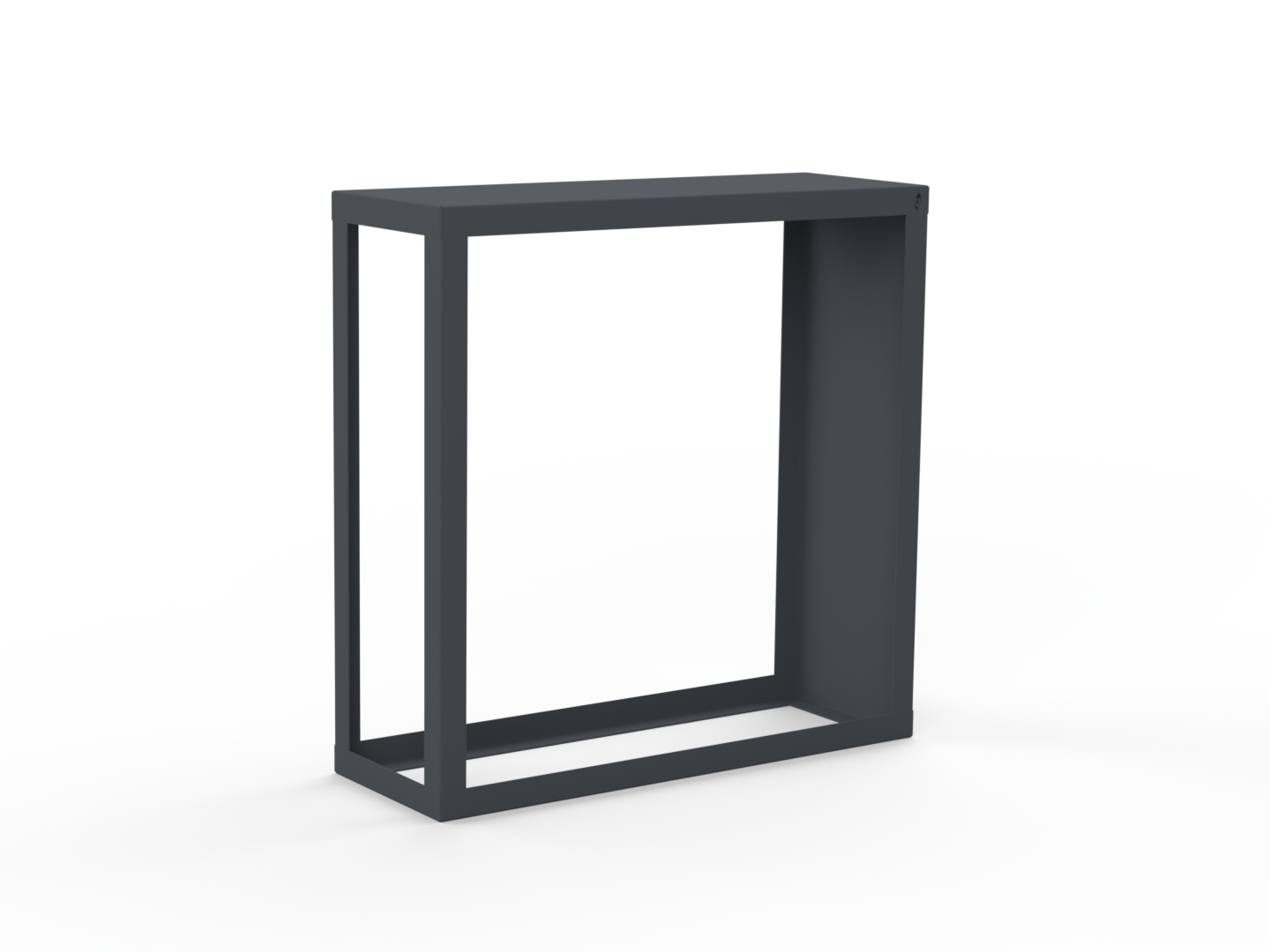 Kaminholzregal - Lichtgrau matt - Rechte Seitenwand