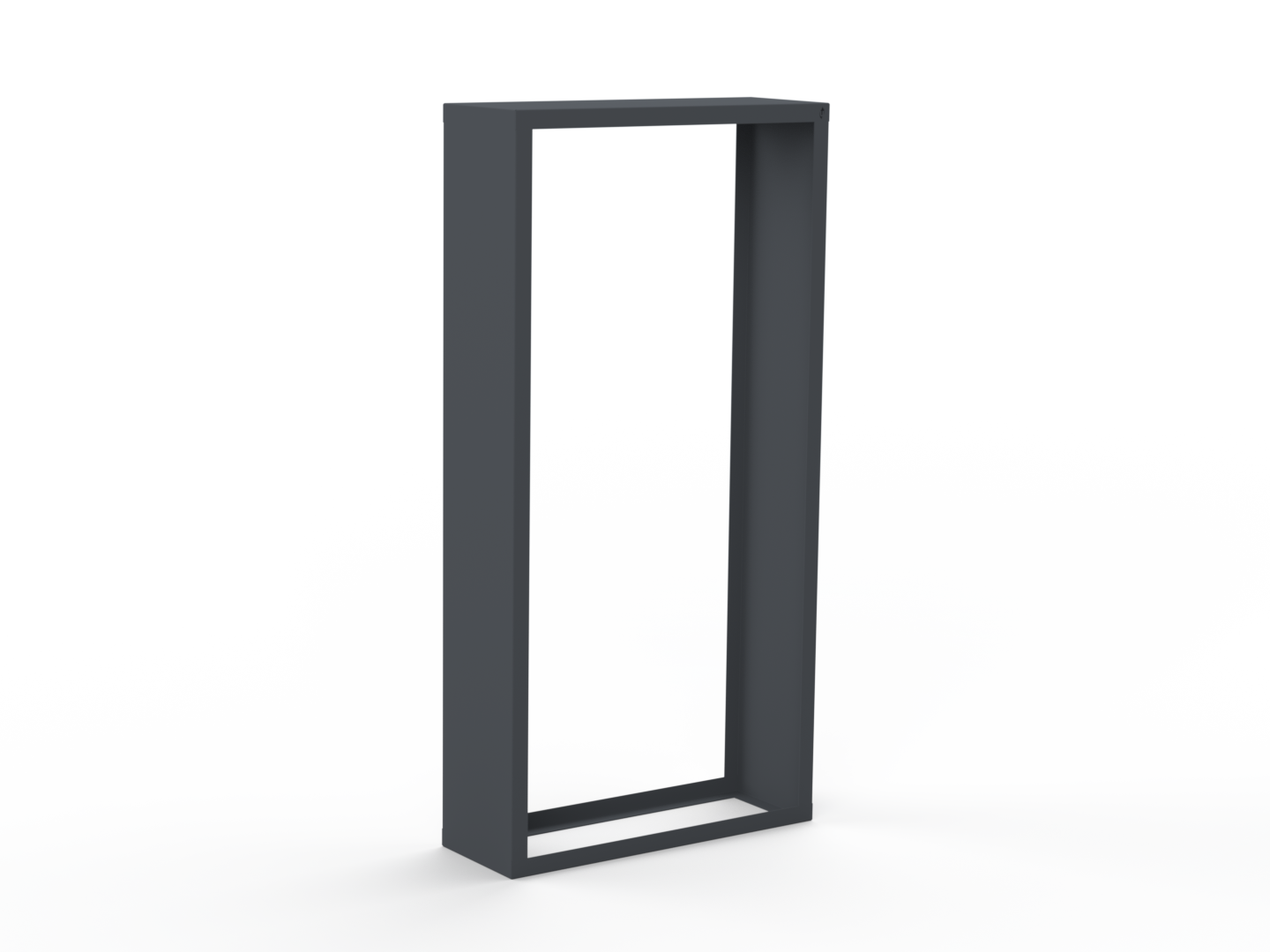 Kaminholzregal pulverbeschichtet RAL7035 mit Seitenwand links/rechts