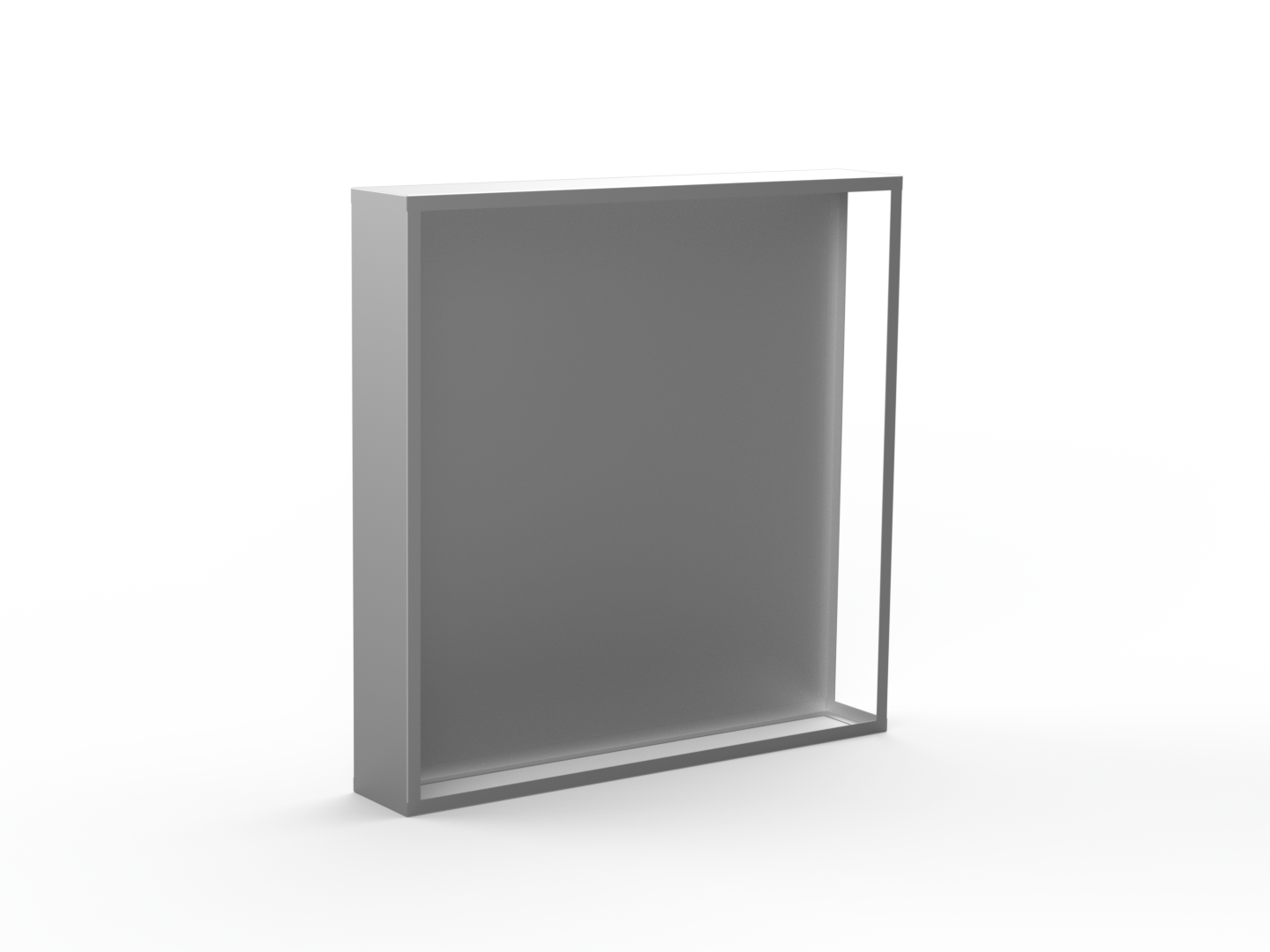 Kaminholzregal CNS gebürstet mit Rückwand und Seitenwand links