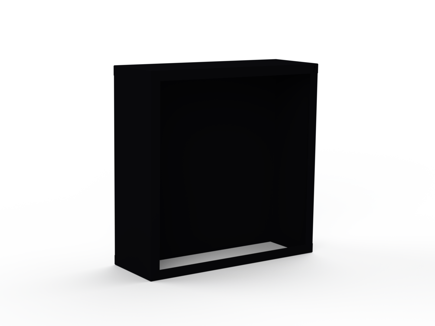 Kaminholzregal pulverbeschichtet RAL9005 mit Rückwand und Seitenwand links/rechts