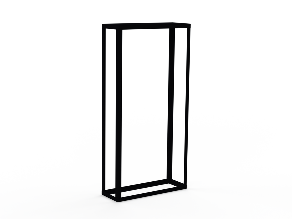 Kaminholzregal - Schwarz matt - Offen