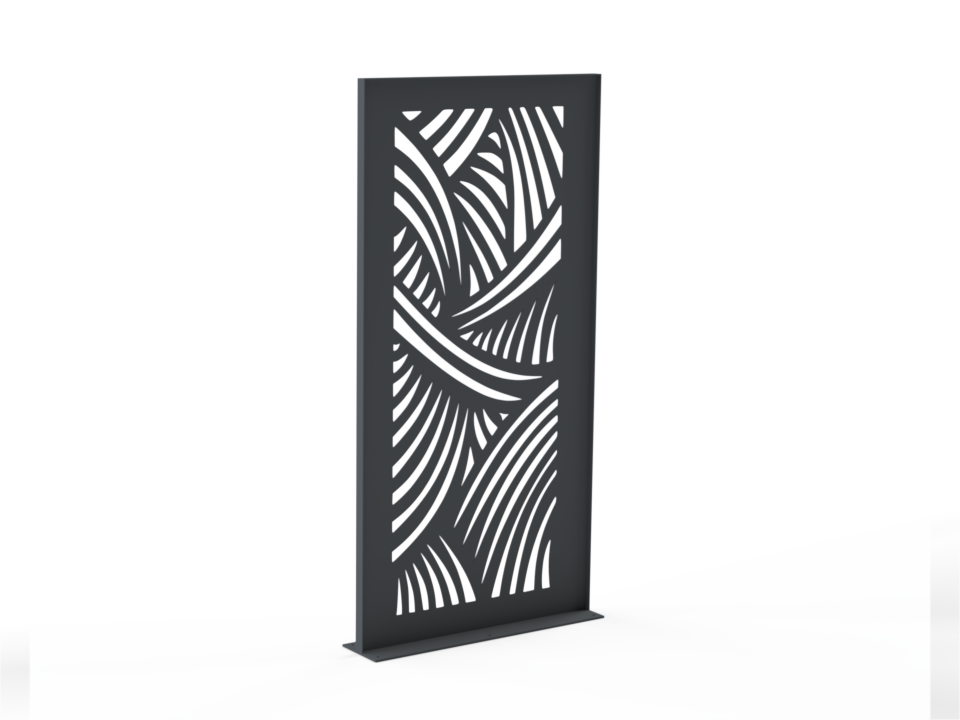 Sichtschutzwand Geschwungene Linien - Variante