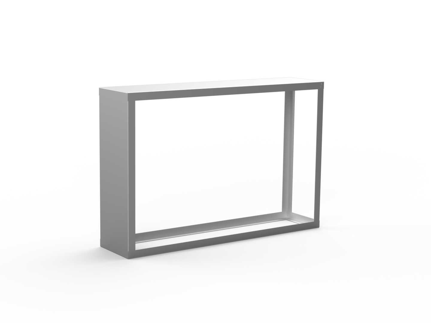 Kaminholzregal CNS gebürstet mit Seitenwand links - Variante