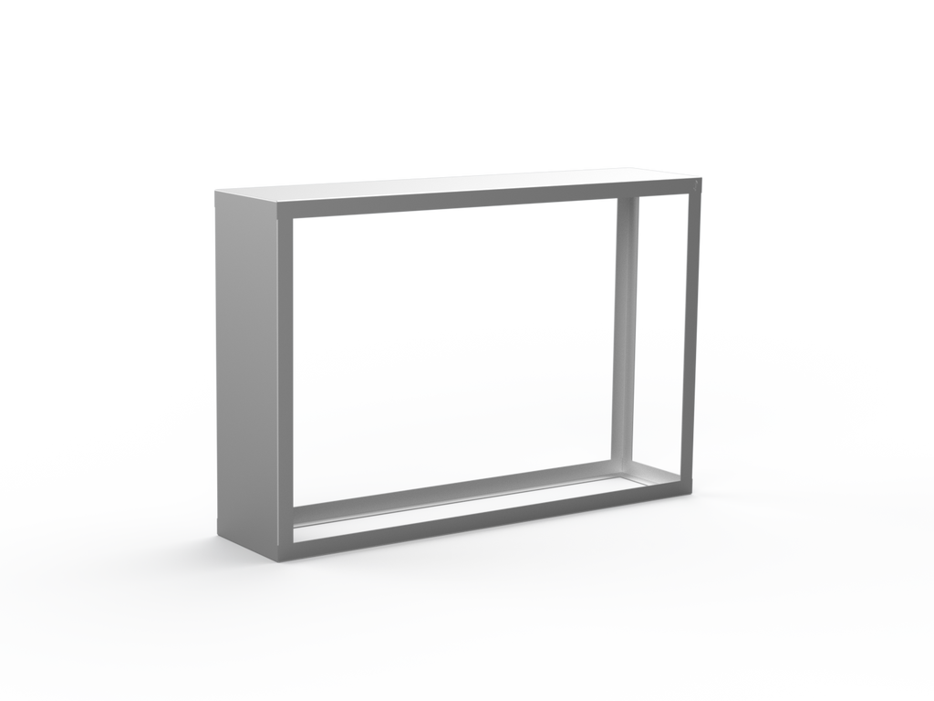 Kaminholzregal - gebürsteter Edelstahl - Linke Seitenwand