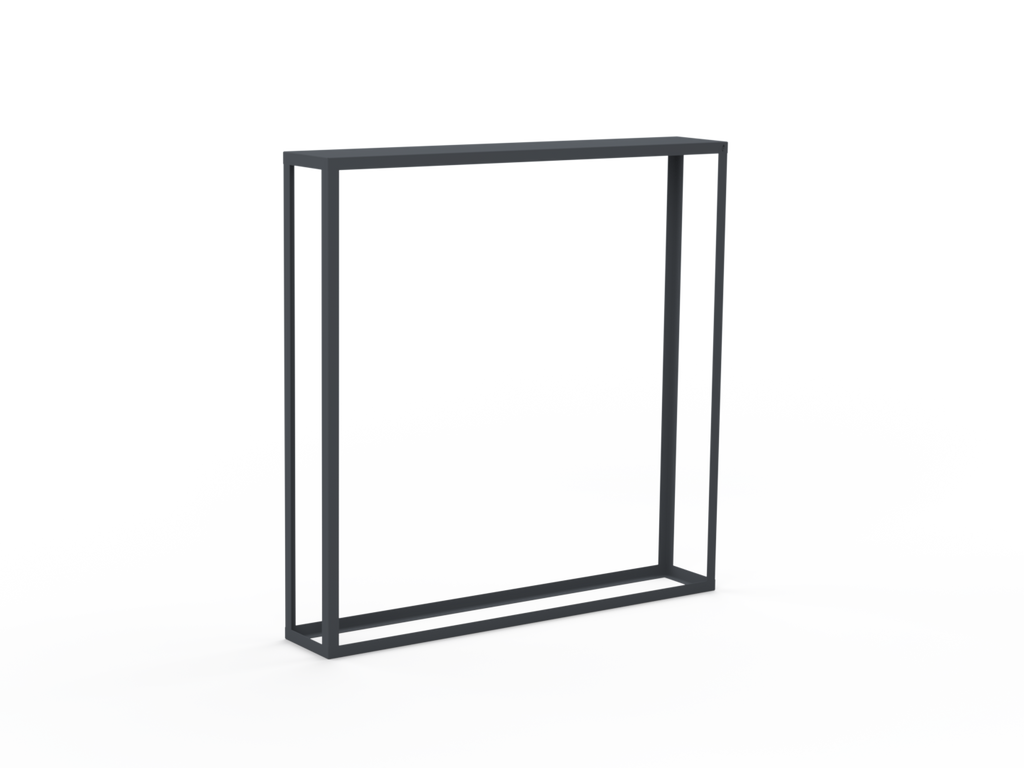 Kaminholzregal pulverbeschichtet RAL7035 offen - Variante