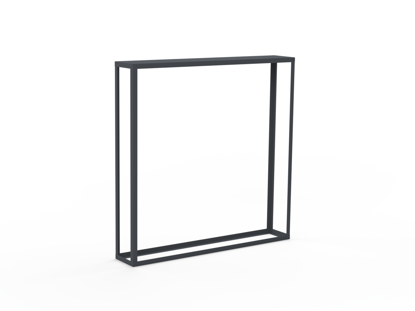 Kaminholzregal pulverbeschichtet RAL7035 offen - Variante