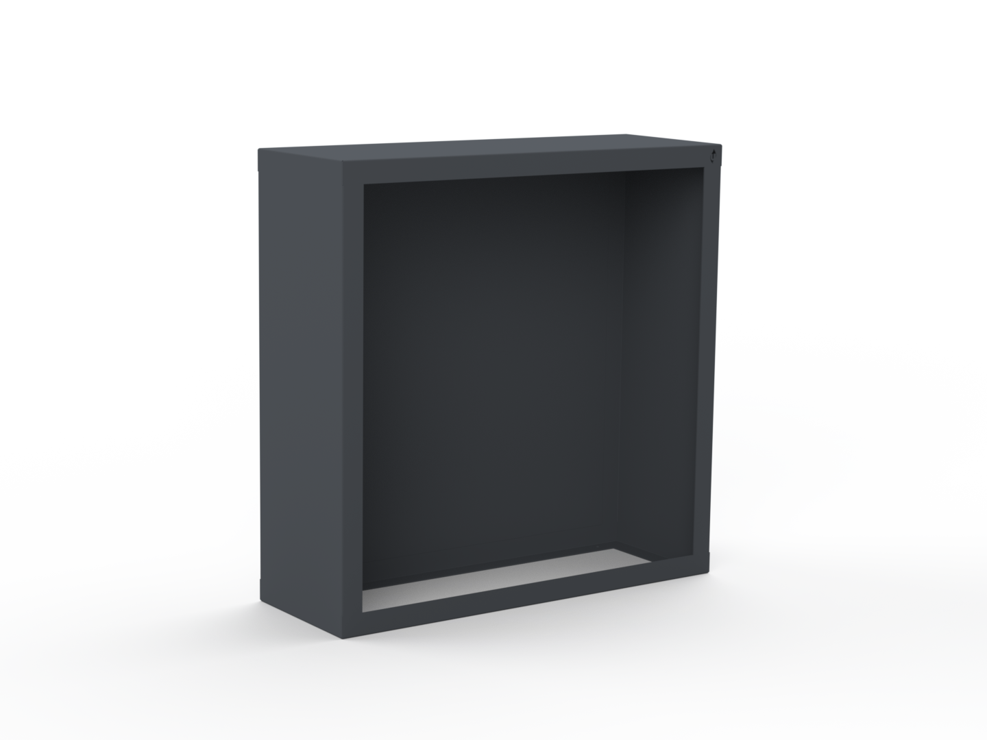 Kaminholzregal pulverbeschichtet RAL7035 mit Rückwand und Seitenwand links/rechts