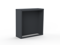 Kaminholzregal pulverbeschichtet RAL7035 mit Rückwand und Seitenwand links/rechts