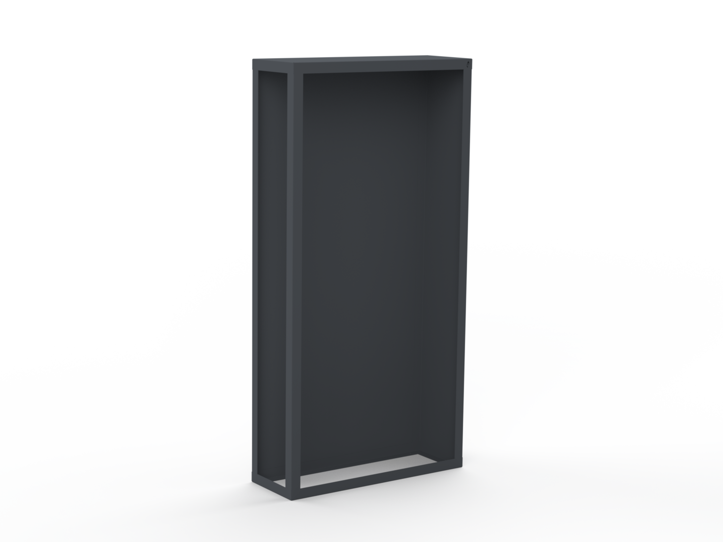 Kaminholzregal pulverbeschichtet RAL7035 mit Rückwand und Seitenwand rechts