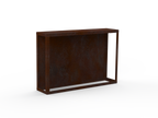 Kaminholzregal - natürliche Rostpatina - Rückwand - Variante