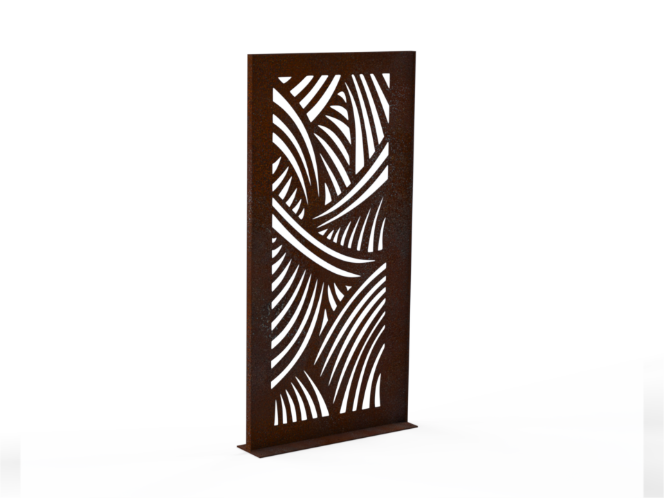 Sichtschutzwand Geschwungene Linien - Variante