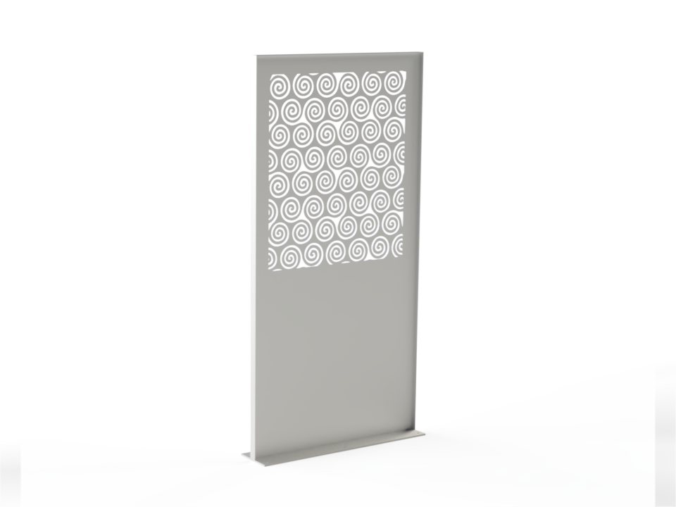 Sichtschutzwand Spiralmuster