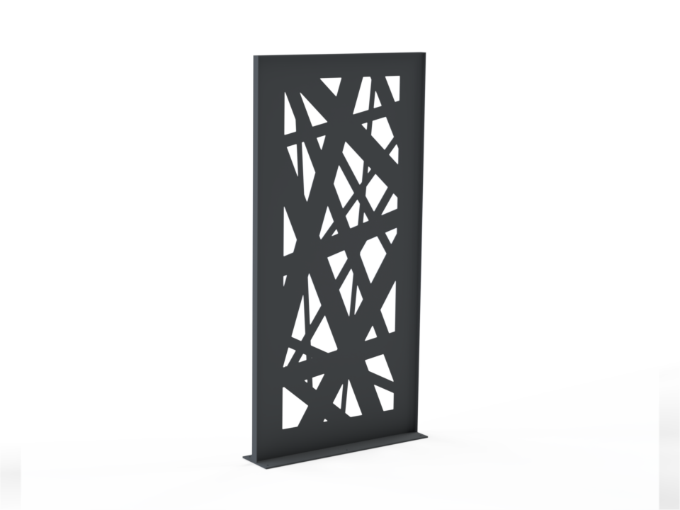 Sichtschutzwand Linien - Variante