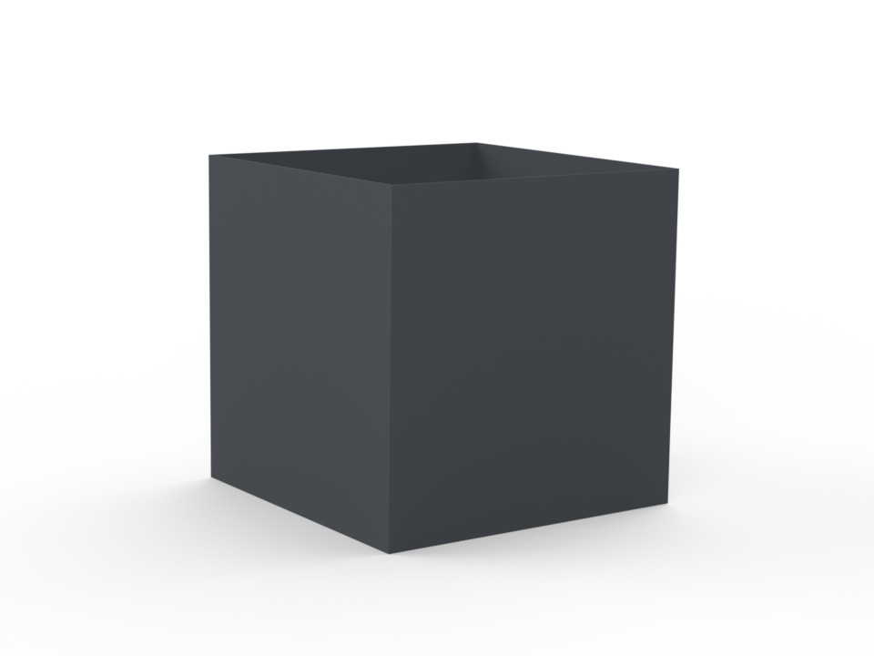 Pflanzentopf pulverlackiert RAL7035 ohne Boden