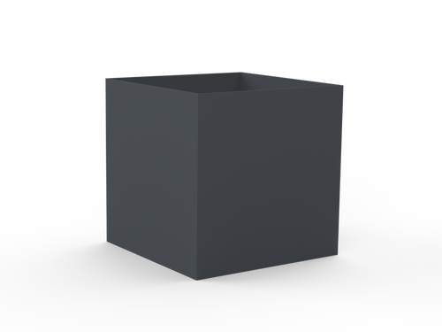 Pflanzentopf pulverlackiert RAL7035 ohne Boden