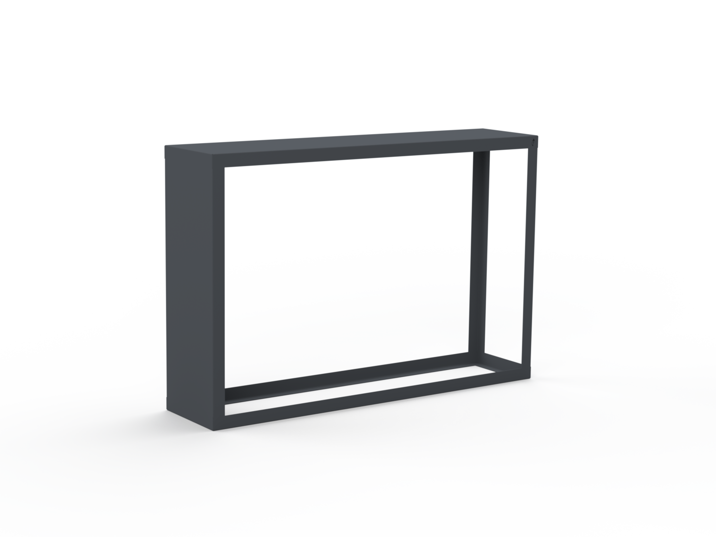 Kaminholzregal pulverbeschichtet RAL7035 mit Seitenwand links