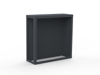 Kaminholzregal pulverbeschichtet RAL7035 mit Rückwand und Seitenwand rechts