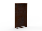 Kaminholzregal - natürliche Rostpatina - Rückwand+Seitenwand rechts