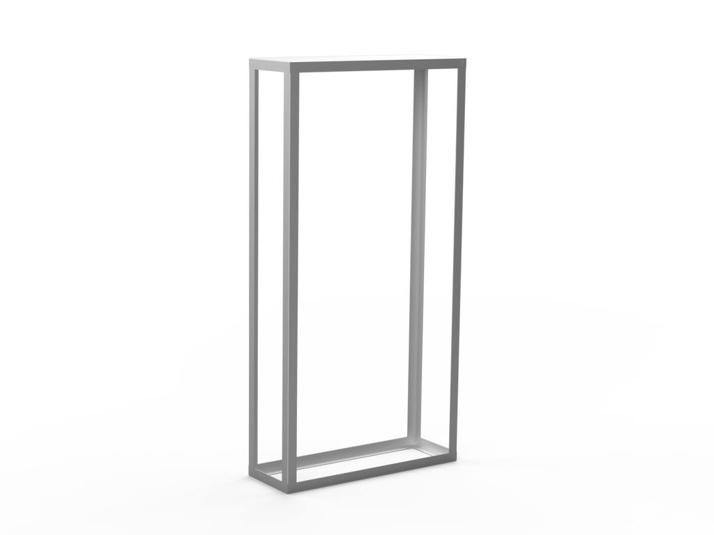 Kaminholzregal CNS gebürstet offen - Variante