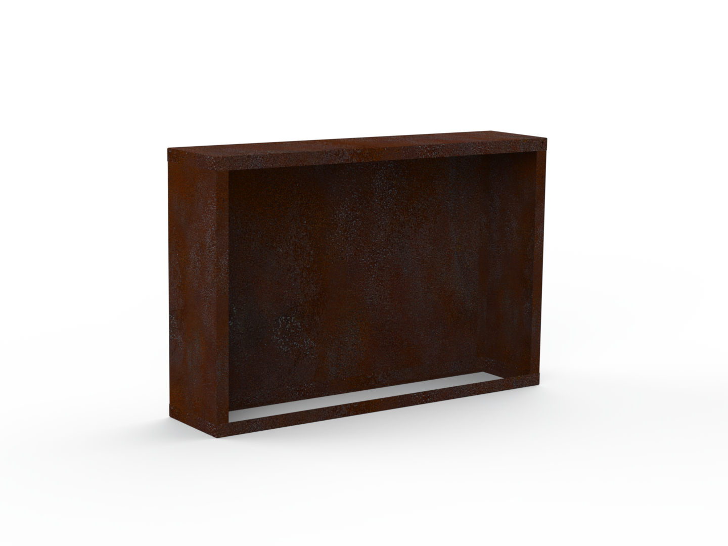 Kaminholzregal - natürliche Rostpatina - Rückwand+Seitenwände - Variante