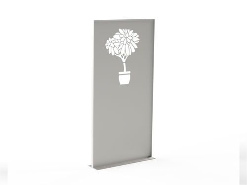 Sichtschutzwand Baum Topf