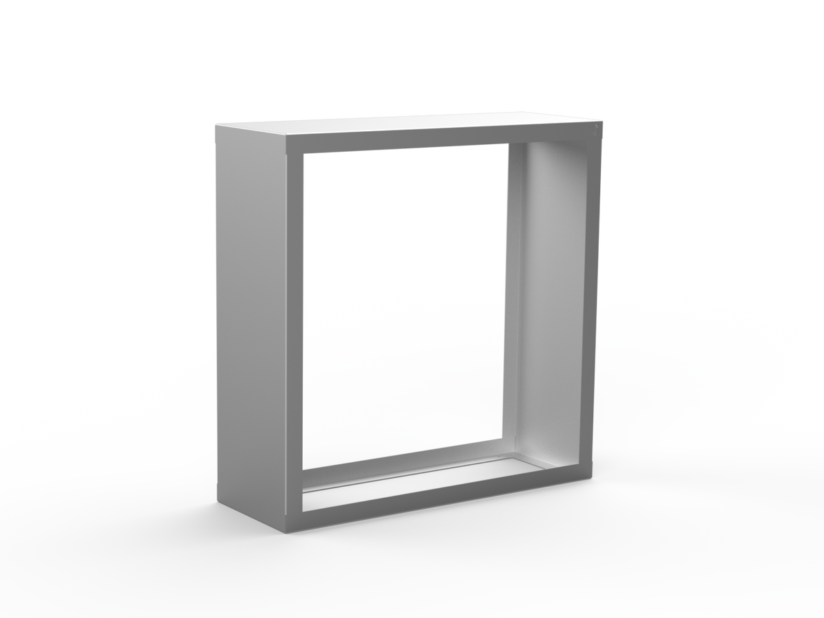 Kaminholzregal - gebürsteter Edelstahl - Seitenwände