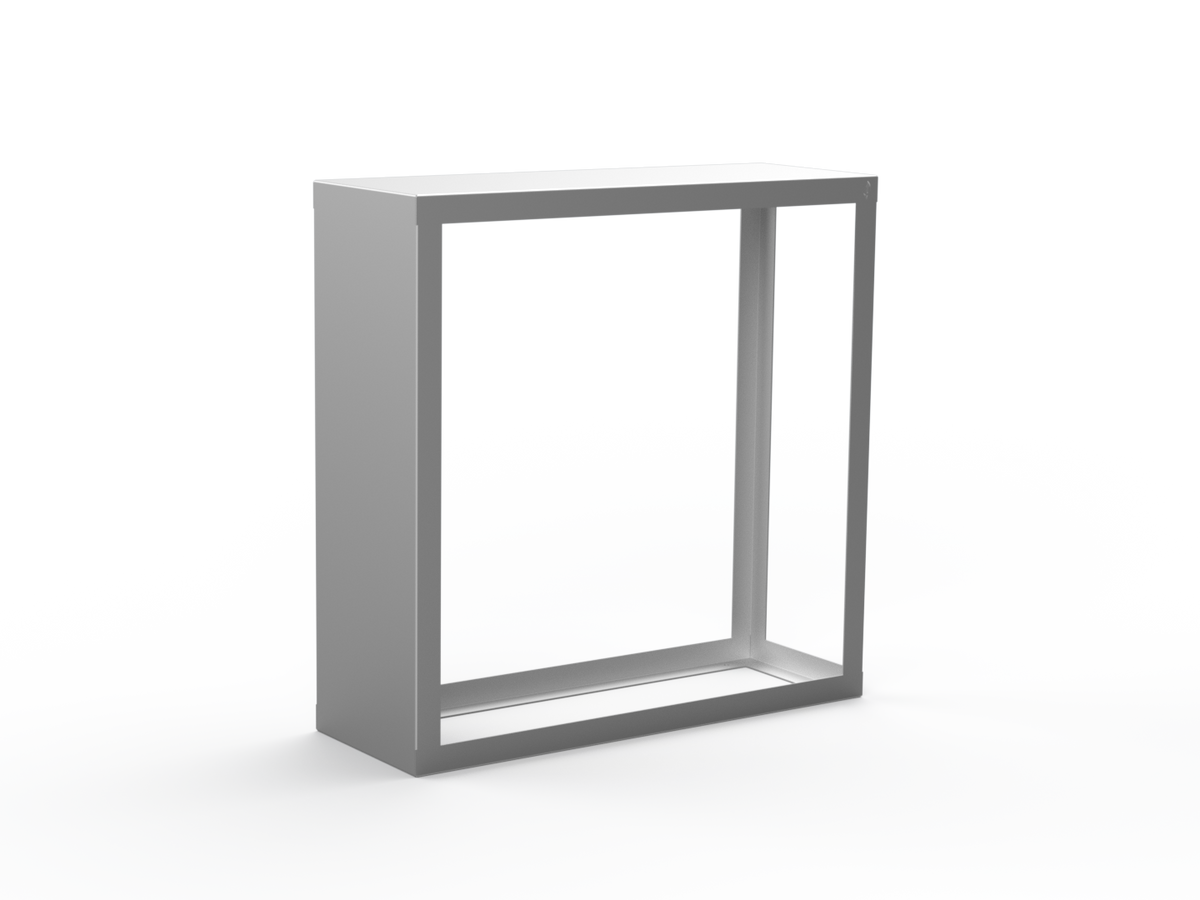 Kaminholzregal - gebürsteter Edelstahl - Linke Seitenwand