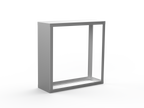 Kaminholzregal - gebürsteter Edelstahl - Linke Seitenwand