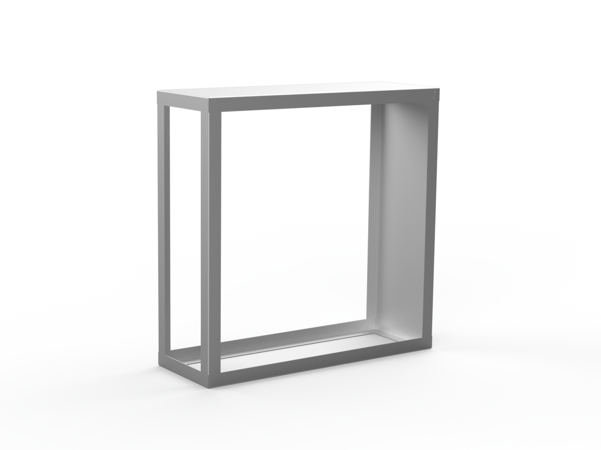 Kaminholzregal - gebürsteter Edelstahl - Rechte Seitenwand