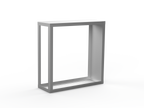 Kaminholzregal - gebürsteter Edelstahl - Rechte Seitenwand