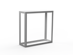 Kaminholzregal - gebürsteter Edelstahl - Offen